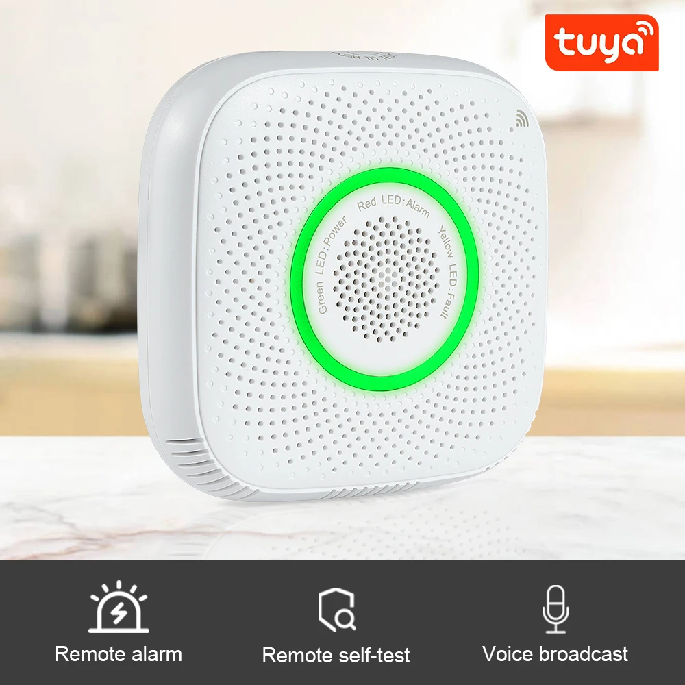 Tuya WiFi GAS LPG Leak Sensor alarm Fire Security detector APP Control Safety smart home Leakage sensor