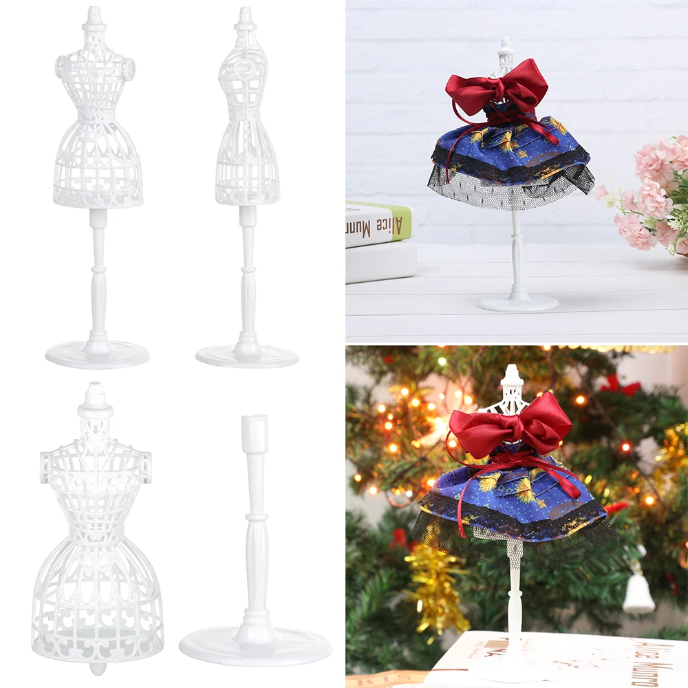 

1Set Doll Model Holder Stand White Display Rack Doll Mannequin Hollow Model Holder Stand Girls DIY Toys Dollhouse Accessories
