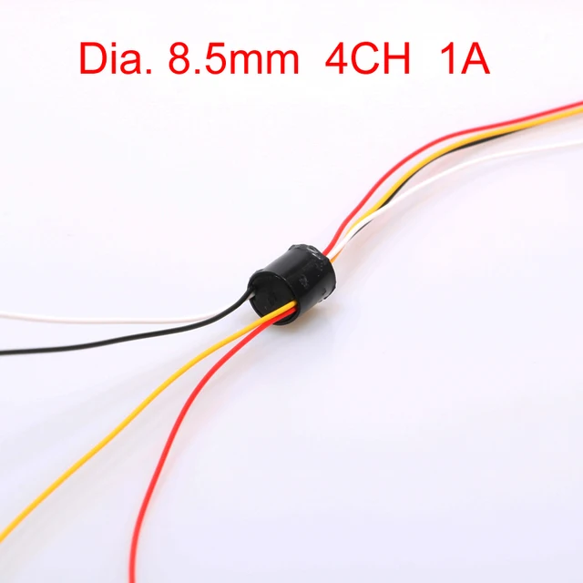 1PC 2/4/6/8/12/18/24/36 Channels Wires Capsule Slip Ring 1-2A Slipring 8.5/12.5/15.5/22mm Mini Rotary Conductiv Joint Connectors