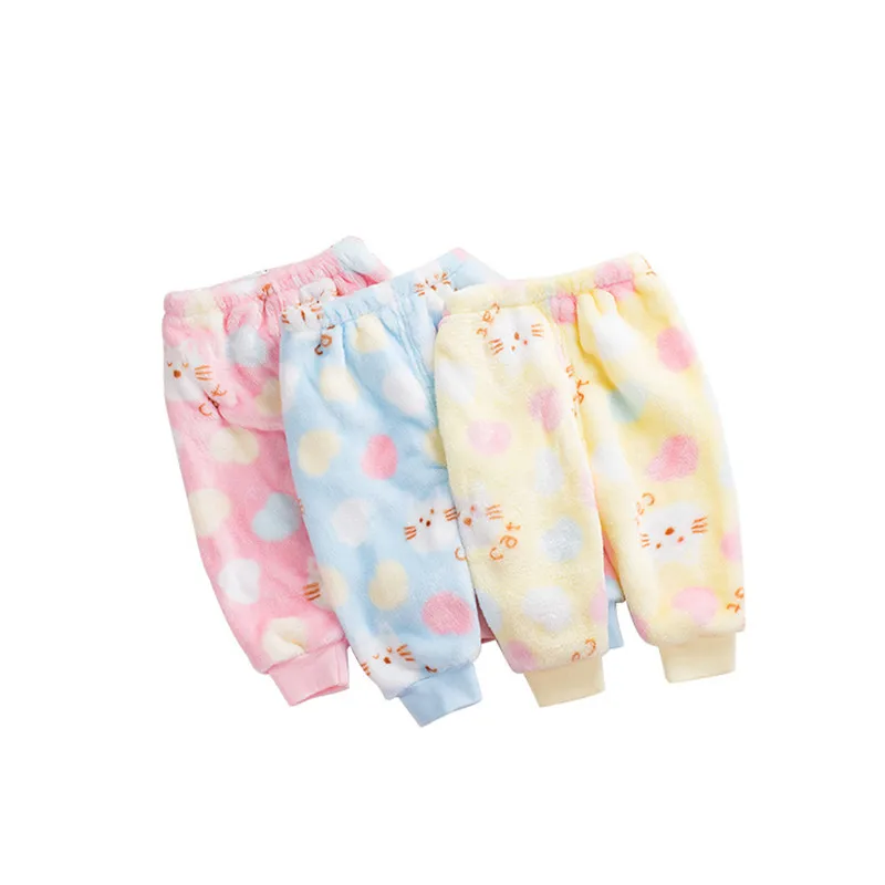 

Baby high waist belly-protecting warm pants girl kid Autumn&Winter Plush Thick Foot Socks boy Sleeping pants Big PP pants Spring