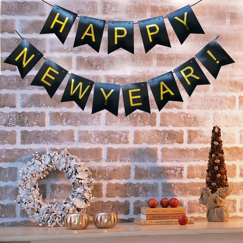 Chicinlife счастливый год фольги воздушный шар баннер кекс Топпер фотобудка реквизит бумажные тарелки и стаканы салфетка год вечерние украшения