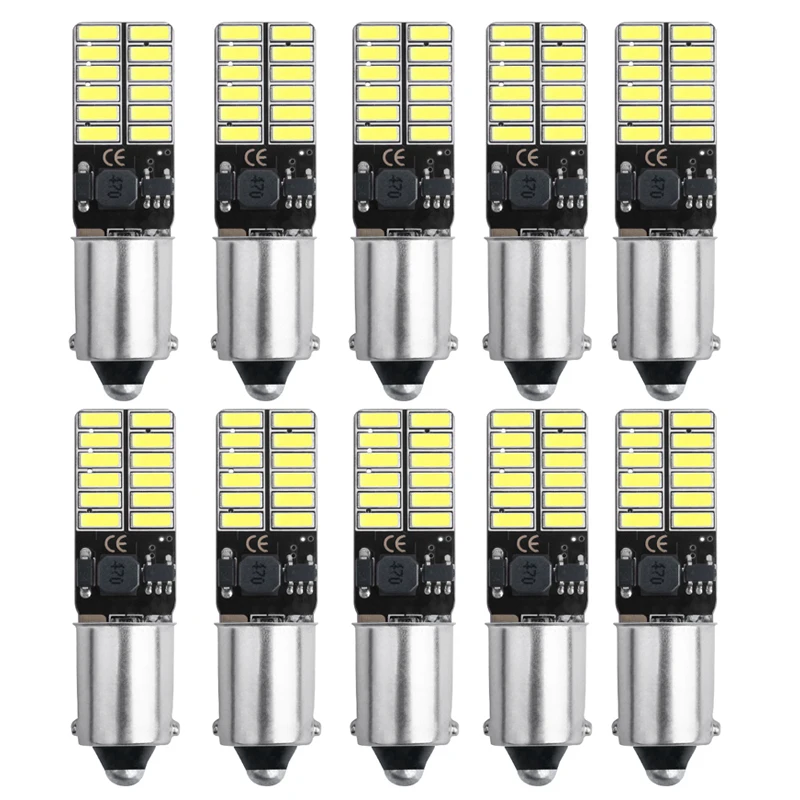 100X BA9S T4W T11 Светодиодный лампочки Canbus 4014 24 SMD Нет Ошибка Лампы для чтения Стоянкы