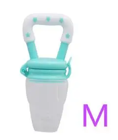 blue white M Детская сумка для укуса, фруктовая пищевая добавка, молоко, овощи, Детские принадлежности, посуда силиконовая бутылочка с соской, кормушка - Цвет: blue white M