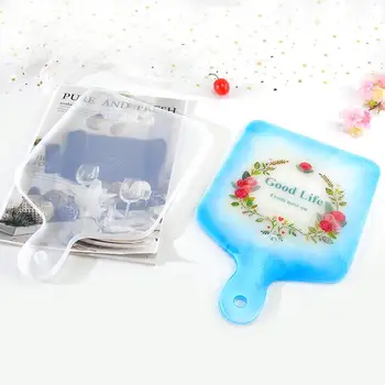 

DIY Handheld Tray Coaster Resin Mold UV Epoxy Silicone Mold For Handmade Resin Craft Tools Resin Casting Mold
