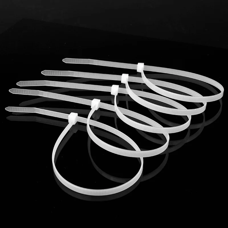 Self-locking Nylon Cable Tie Wire Zip Ties Set 3X80 3X100 3X120 3X300 Black Fasten Cable Tie 100PCS