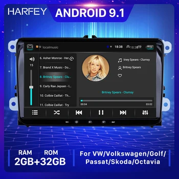 

Harfey 2GB+32GB Universal Android 9.1 GPS Car Multimedia Player Auto Radio For Skoda/Seat/Volkswagen/VW/Passat b7/POLO/GOLF 5 6