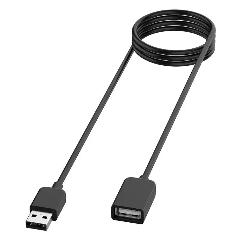 

Portable 1m USB Charging Cable Black Extension Cord for Huawei Band 4/NIKE SportWatch GPS/Honor Band 5i/POLAR M200