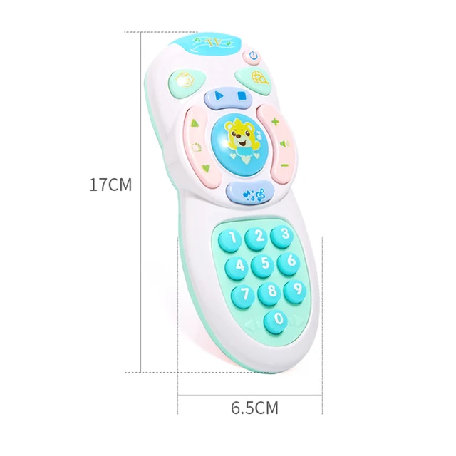 17cm x 6.5cm 3 x AAA Batteries Simulation Electric Remote Control LED Music Mobile Phone Baby Interactive Toy 6