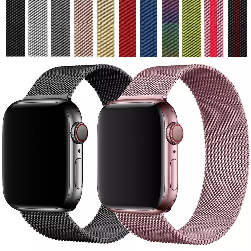 Ремешок Миланская петля для Apple Watch series 1 2 3 4 5 6 браслет из нержавеющей стали iwatch 44 мм 42 40 38 мм|Ремешки часов| |