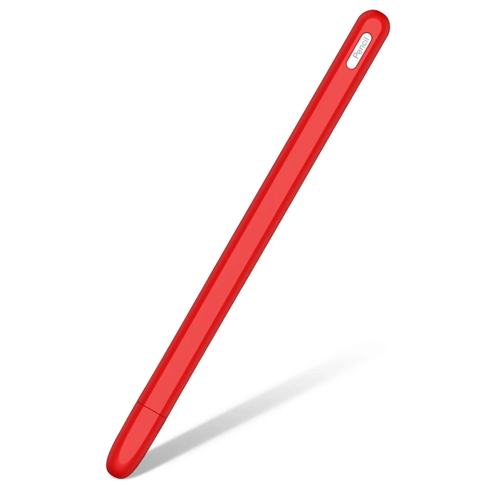 Противоскользящий силиконовый чехол-карандаш защитный чехол для Apple Pencil 2 TU-shop - Цвета: Красный