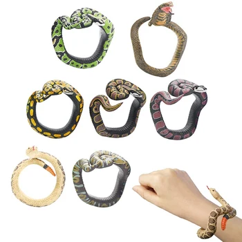 

Simulation Snake Bracelet Toy Tricky Spoof Python Novelty Funny Snake Whole Person Prank Animal Model Kids Adult Halloween Gifts