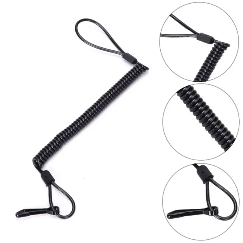 

Outdoor Tactic Spring Lanyard Elastic Retractable Anti-lost Waist Hanging Retention Rope Police Gun Rifle Sling
