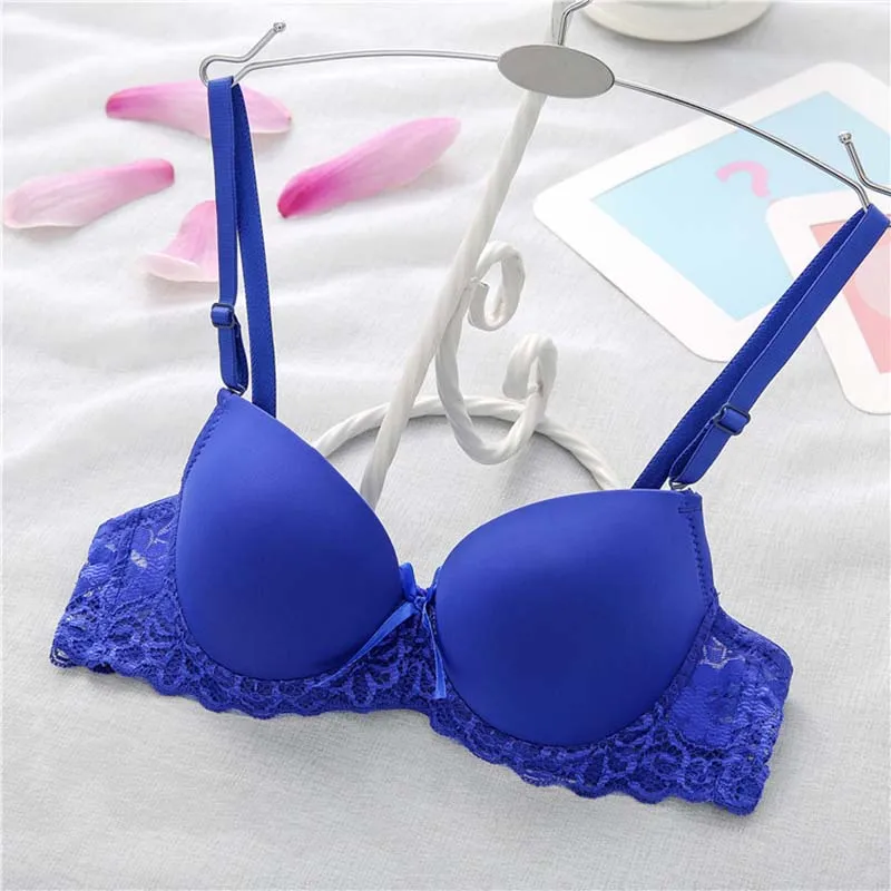 Bra for Women Push up Small Size Breast Holding Upper Support Medium  Thickness2cmNew Popular Adjustable Lace Wireless Underwear - AliExpress