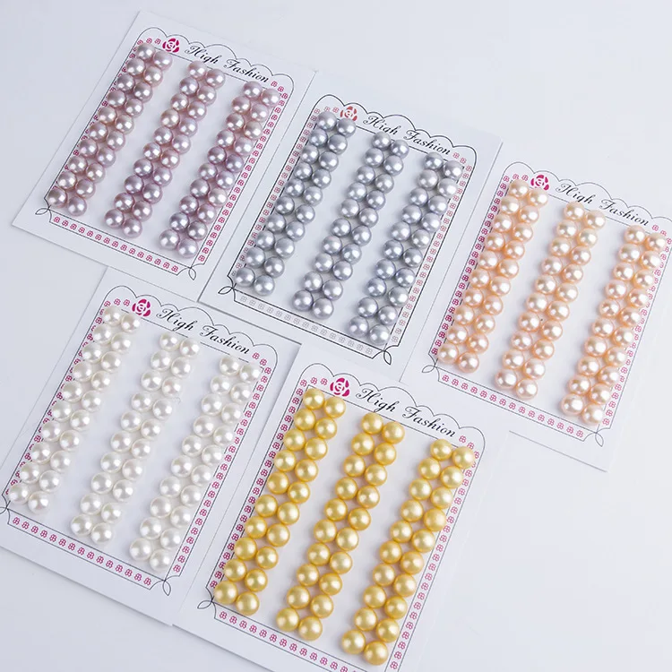 

Loose pearls sold by bag Natural Freshwater Pearl button Shape Loose Beads for Jewelry DIY Accessories