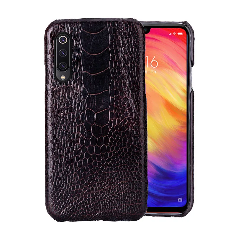 Чехол для телефона для Xiaomi mi 8 9se9T A1 A2 A3 lite Max 2 3 mi x 2s 3 Poco F1 натуральный страусовый кожи для Redmi Note 4 4x 4A 5 6A 7A Pro