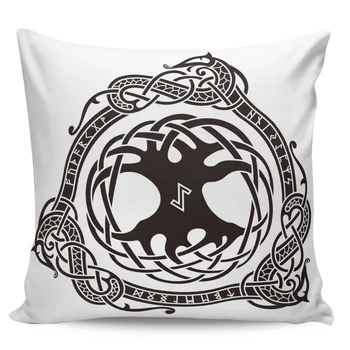 

Viking Pattern Black Ancient History Medieval Pillow Covers Cases Cushion Pillowcase Square Print