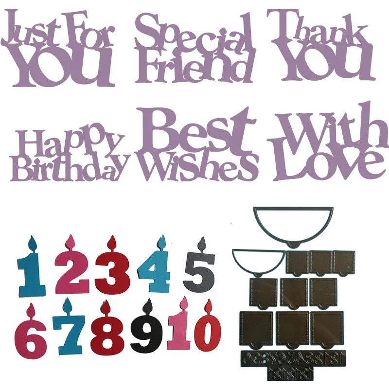 

Metal Cutting Dies pop up Numbers Letters Happy Birthday For Scrapbooking And Cards Making Embossing Craft Cutting Dies