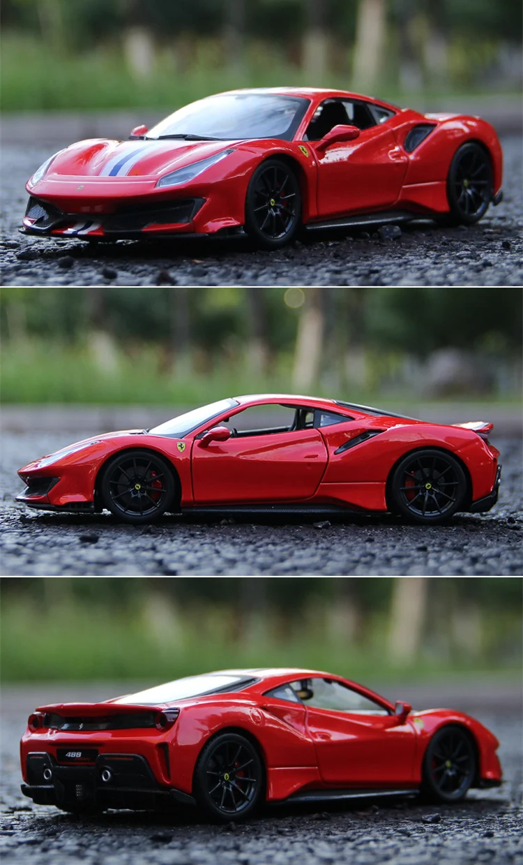 Bburago 1:24 Ferrari 488pista модель автомобиля литье под давлением Металлическая Модель Детская игрушка бойфренд подарок имитация сплава автомобиль коллекция