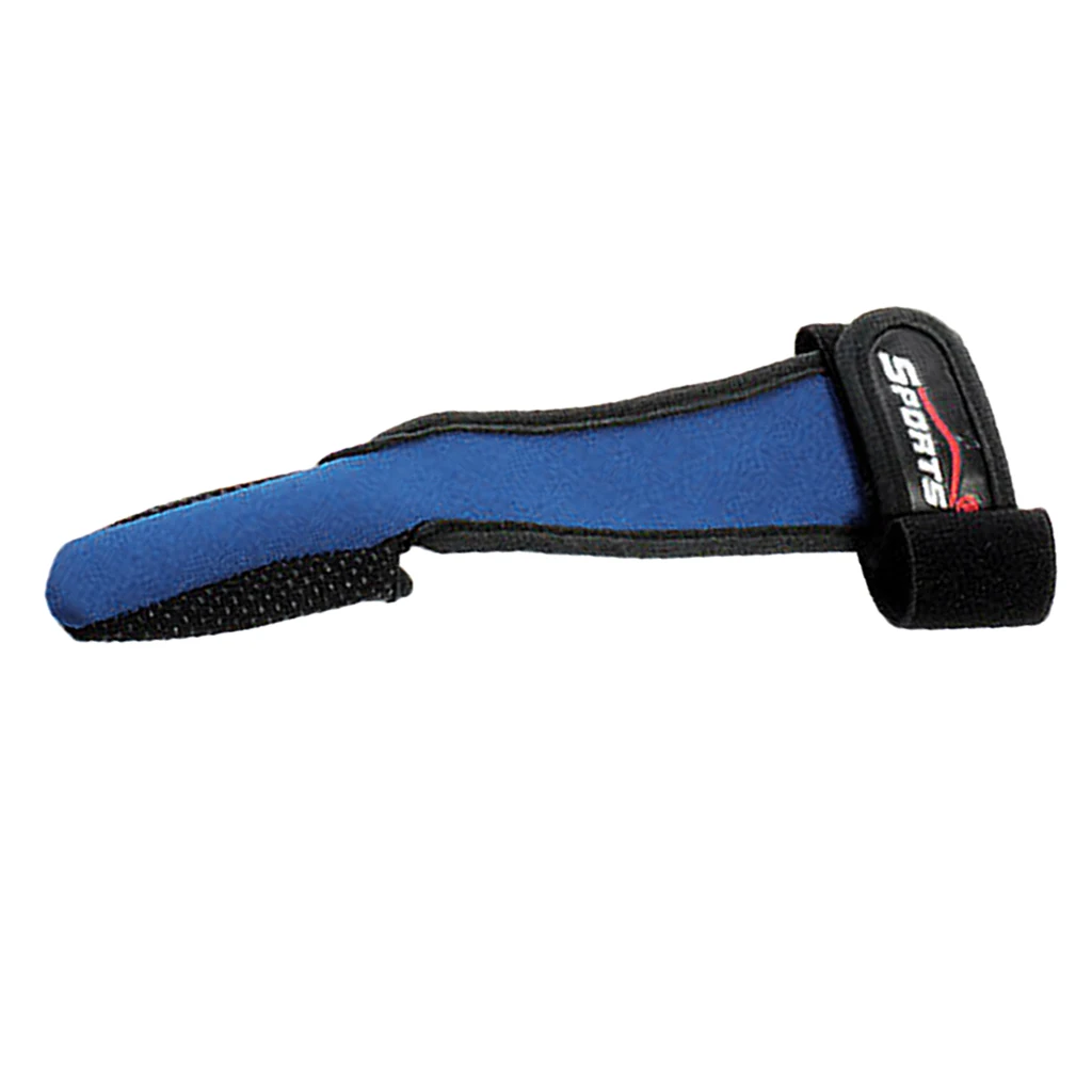 Adjustable Fishing Gloves Non-Slip Single Finger Stall Glove Fishing Casting Glove Blue 