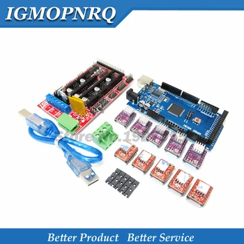 

Mega 2560 R3 CH340+1pcs RAMPS 1.4 Controller+5pcs A4988/DRV8825 Stepper Driver Module+1pcs 12864 controller for 3D Printer kit