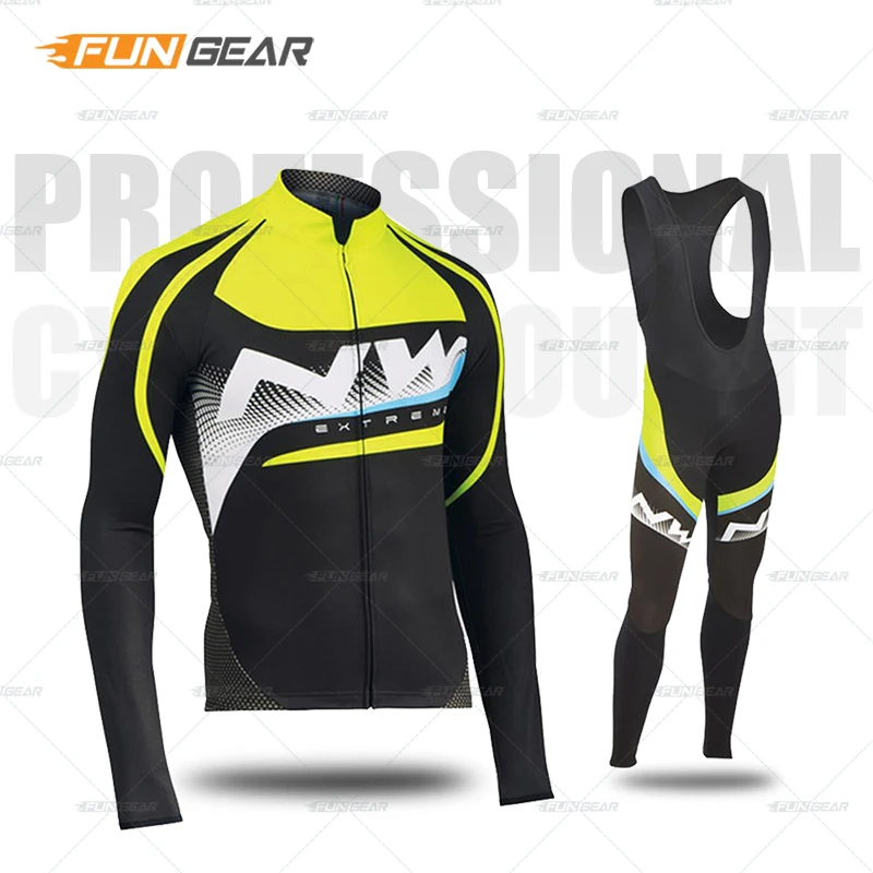 Pro Team Велоспорт Джерси комплект одежда с длинными рукавами Осень MTB велосипедная одежда открытый дышащий гоночный Спортивная одежда для велосипеда быстросохнущая