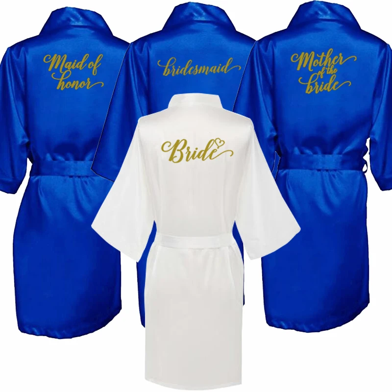 Satin Silk Robes Plus Size Wedding 