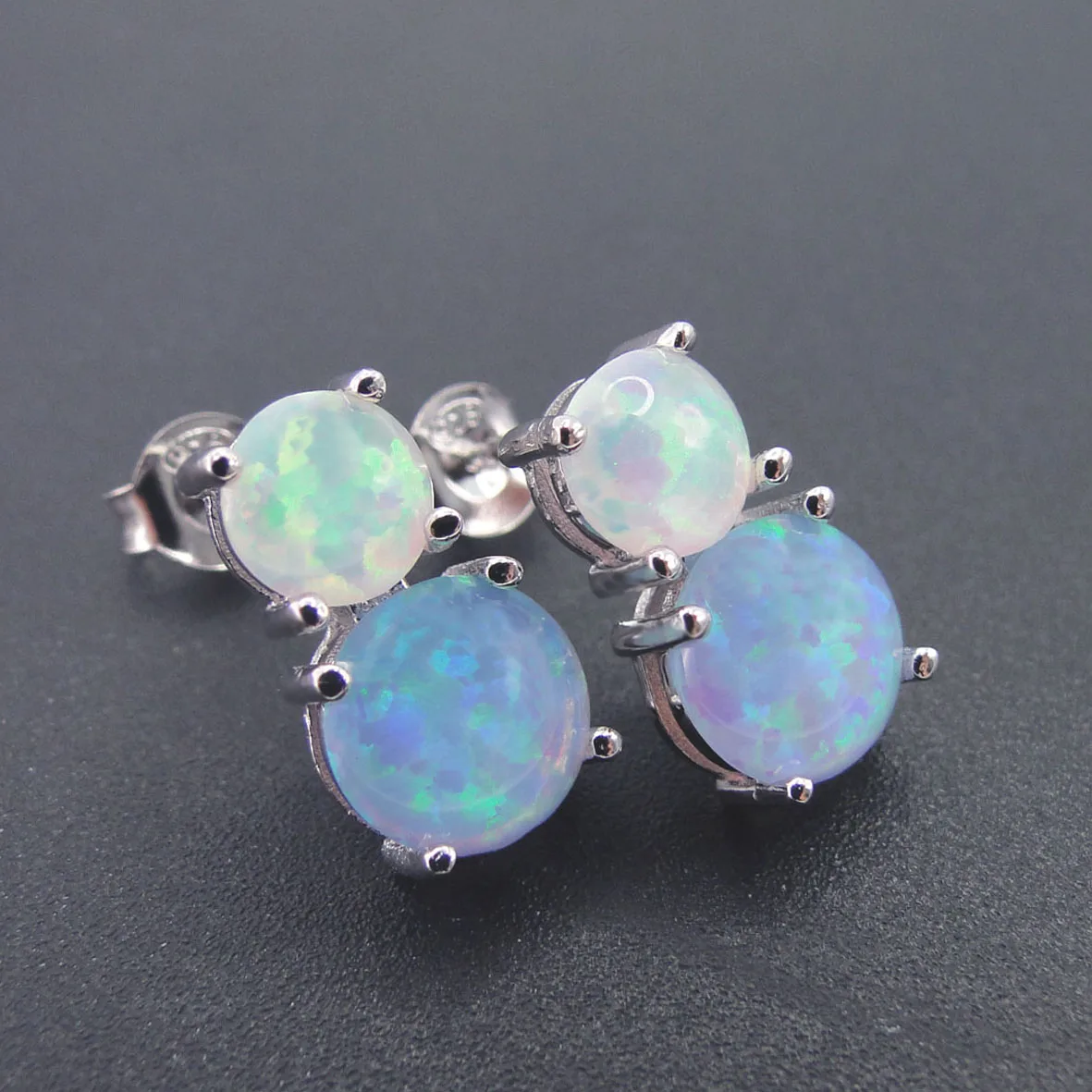 Opal Earring Natural And Real Opal Brass Gems Stud Earring