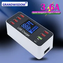 Настольное автомобильное зарядное устройство usb quick 4,0 rohs phone carregador portatil fast для зарядки type c quick 3,0 chargeur qc портативный