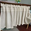 Half Curtain with Crochet Lace Short Kitchen Curtain Cotton Linen Caffee CurtainCabinet Dust-proof Curtain ► Photo 2/5