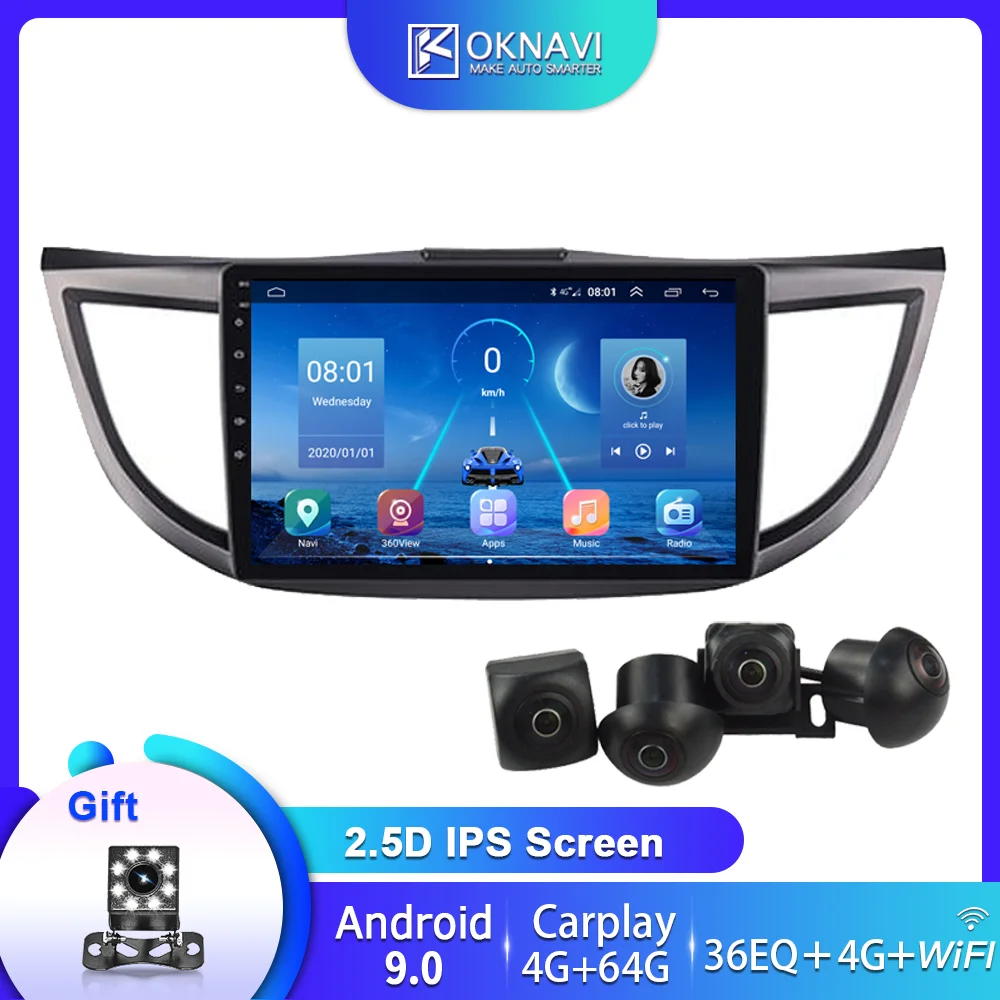 Для Honda CRV CR V 4 автомобильное радио 2011 2015 Авторадио Android 9 0 Автоматическая навигация GPS Мультимедиа Видео плеер
