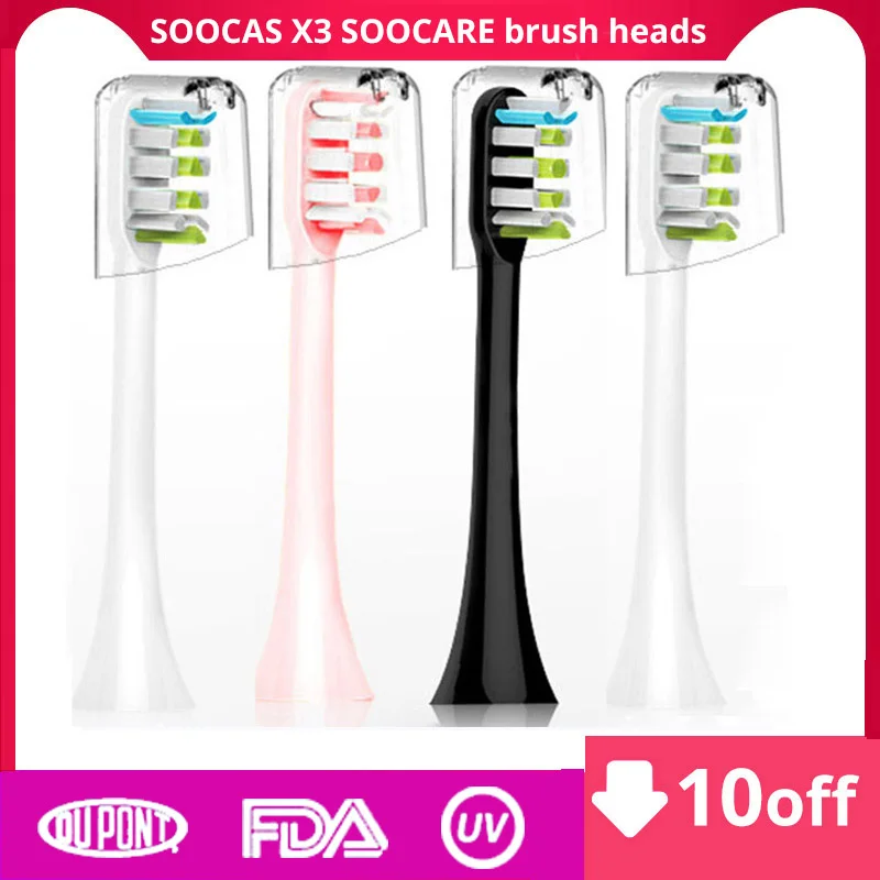 Replacement Toothbrush Heads Fit For Xiaomi SOOCAS X3 SOOCARE Electric Soft Teeth Brush Head With Independent Packing | Бытовая техника