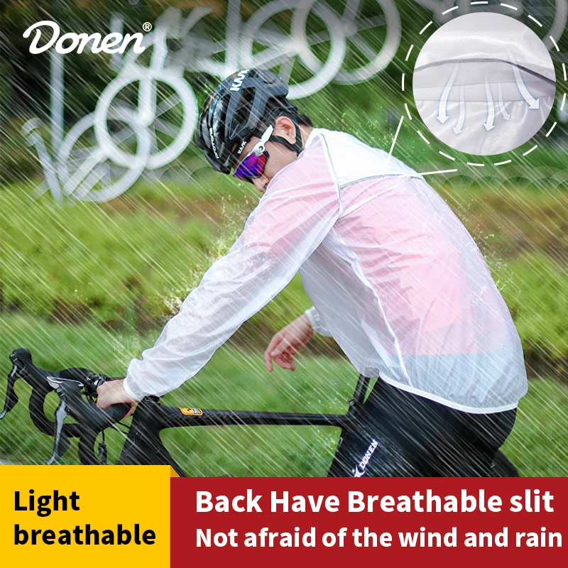 DONEN Waterproof Cycling Jacket UPF30+ MTB Bicycle Bike Rain Jacket chubasquero impermeab Outdoor Sport Windproof Cycle Clothing