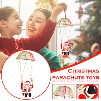 

Christmas Tree Hanging Ornaments Santa Claus Doll Home Decoration Electric Parachute Ornaments For The Elderly Creative Gift