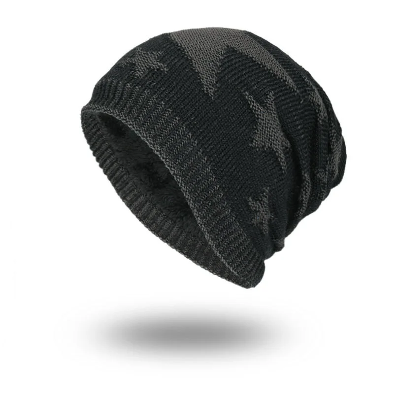 

Men Winter Thermal Warm 1pc Hat Knit Skullcap Scarf Beanie Wool Sports Outdoor