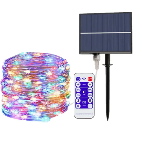 Led Light Outdoor Waterproof 300/500 Leds Fairy String Lights Solar Lamps Garland for Holiday Christmas Garden Decoration