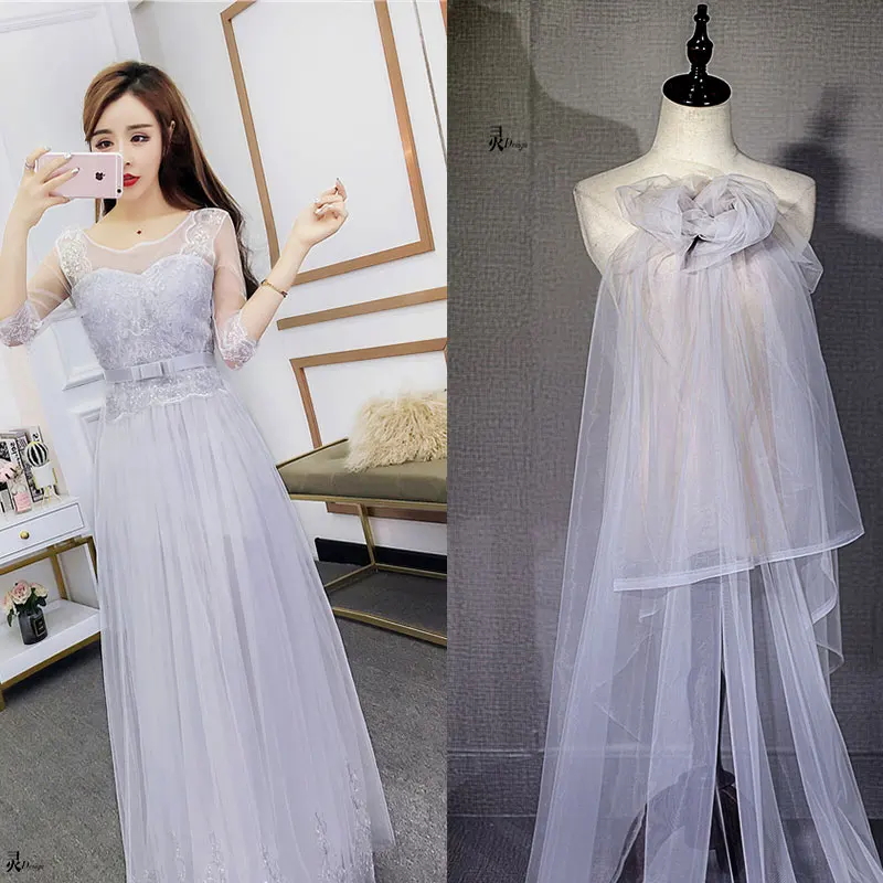 

Fairy Skirt Mesh Encryption Smooth Soft Yarn Wedding Dress Skirt Fabric DIY Clothing Designer Fabric