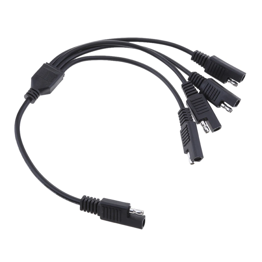 Universal 18AWG SAE 1 To 4 Extension Adapters Splitter Cables For Car Motor Solar Panel Batteries