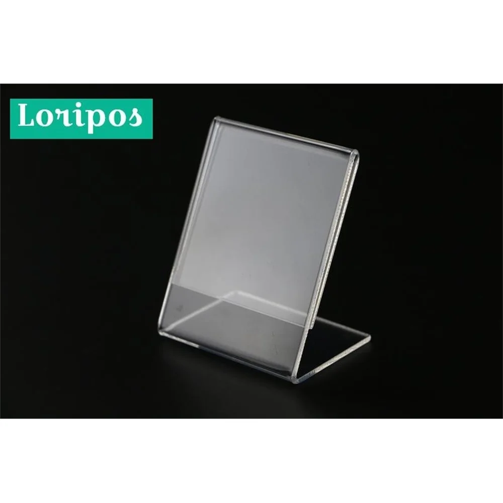 10pcs 5x7cm Clear l Acrylic Name Card Frame Jewelry Price Tag Display Advertising Desk Sign Clip Label Holder Pop Shelf Talker new 10pcs lot high quality clear 6x9cm l shape acrylic table sign price tag label display paper promotion card holder stand