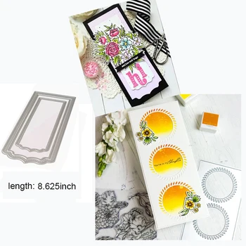 

Background Slim Essentials stitched rectangle Metal Cutting Dies For Christmas Card DIY Scrapbooking Cards Making