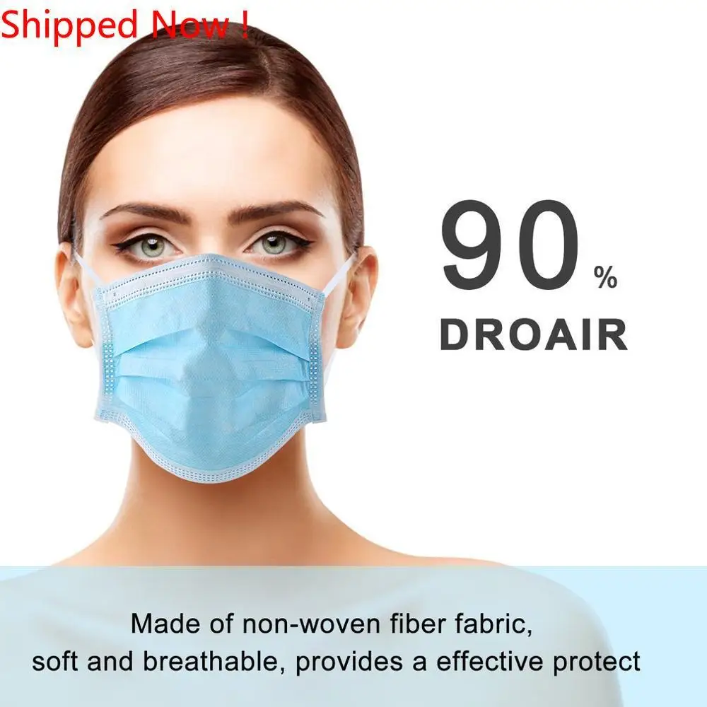 

10/50PCS Anti-virus Masks Disposable Protective Mask 3 Layers Dustproof Facial Protective Cover Masks Maldehyde Prevent bacteria