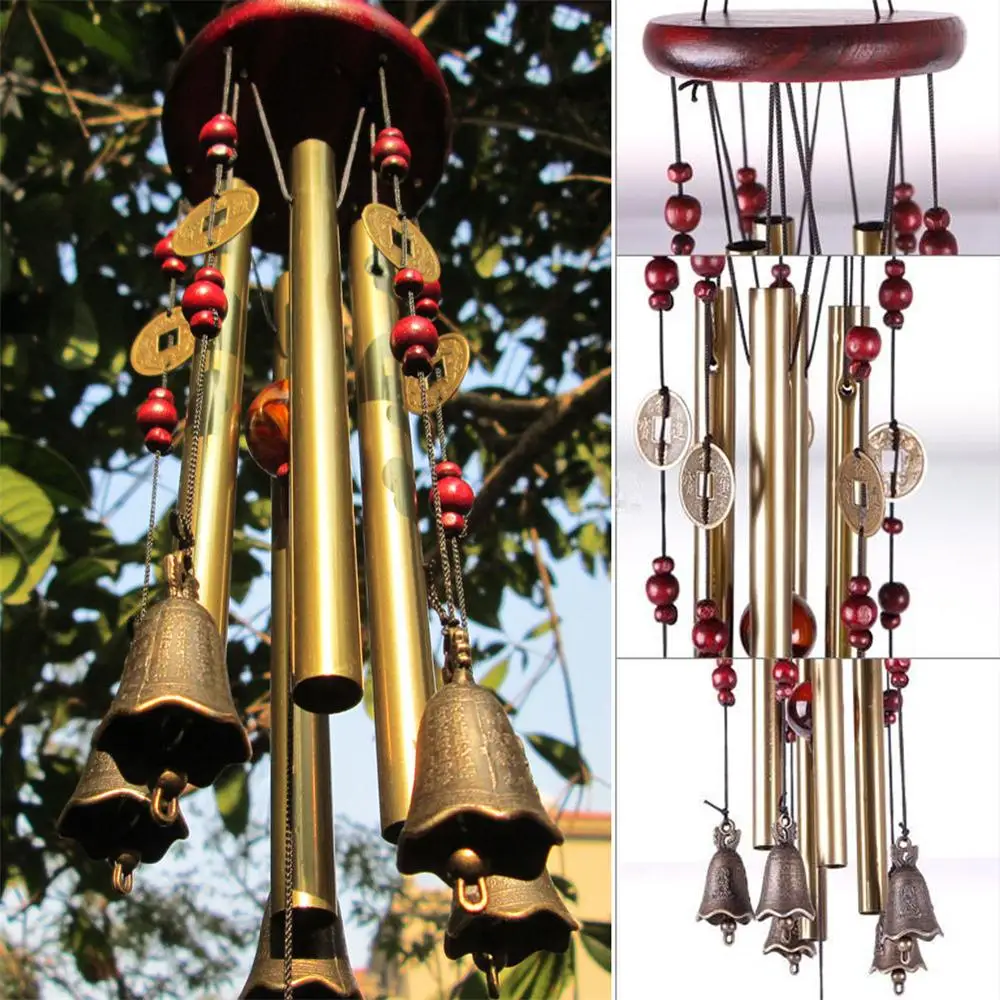 Удивительные резонансные 4 трубки Windchime Часовня Мелодия колокольчики ветер колокольчики Декор двора