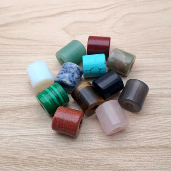 

Fashion natural stone mxied Cylinder beads For Jewelry DIY Making 11mm opal Roses Quartz Bracelet Accessories Free shipping