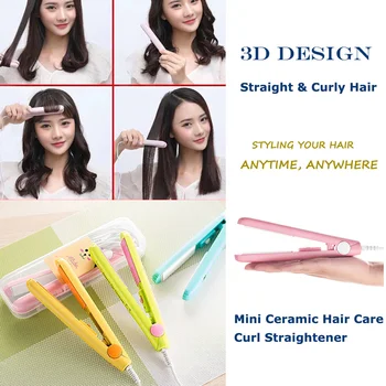 

New Mini Electric Ceramic Hair Straightener Curling Iron Perm Splint Tourmaline Material Hair-Shaping Styling Tools