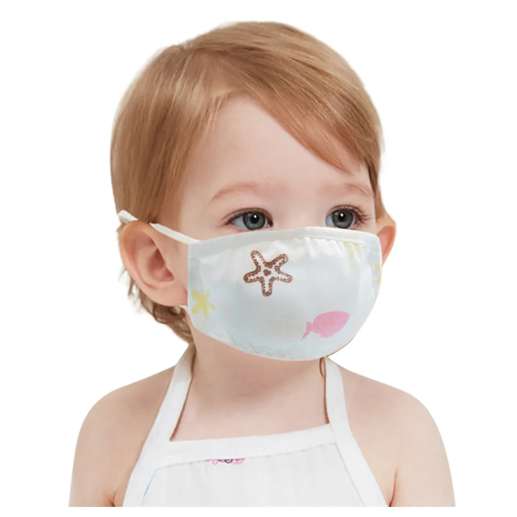 Cotton Fabric 6pc Children Face Maks Faceshields Fashion Outdoor Sunscreen Maskes Face Maskswashable And Reusable Mascarilla
