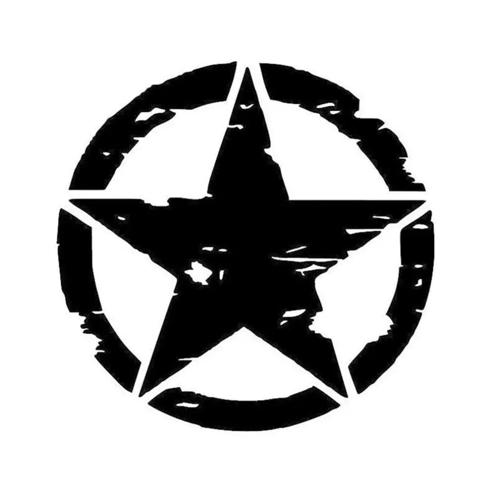 

Creative Car Sticker Five-pointed Star Car Styling Waterproof Cover Scratch for Jeep Accessories Focus Vinyl Decal,15cm*15cm