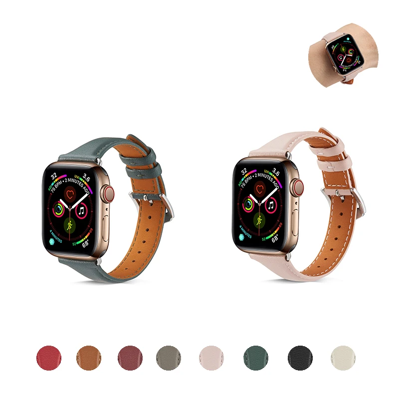 Genuine Leather Watch Band For Apple 6/5/4 40MM 44MM Sport Bracelet Strap Iwatch Series 3/2/1 38MM 42MM Accessories | Наручные часы