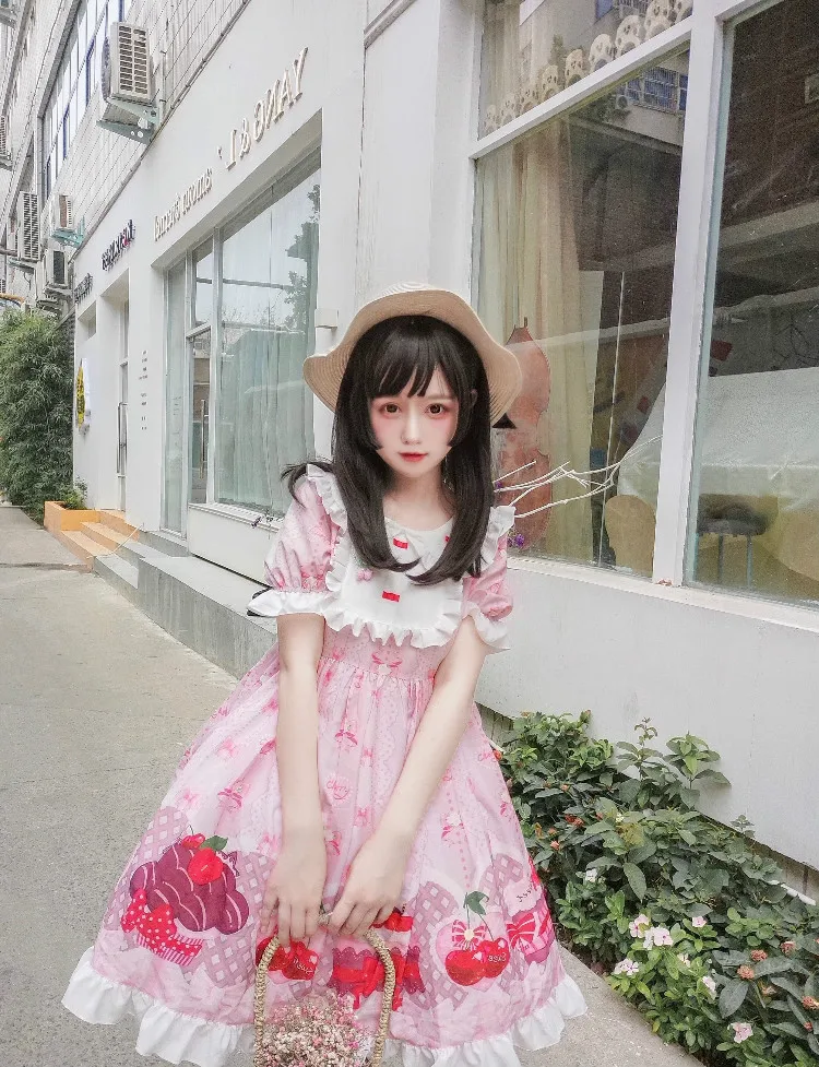 Lolita Style Summer New Japanese Sweet Vintage Dress Kawaii Princess Dress Cos Tea Party Loli Party Vestidos