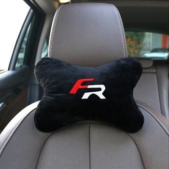 

1pcs Car Neck Pillows Auto Car Neck Rest Headrest Cushion Pillow Car Interior Accessories for seat FR+ Leon Ibiza Altea Belt