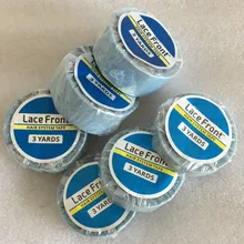 3 ярда синяя кружевная лента для парика-накладка Двусторонняя лента для наращивания волос