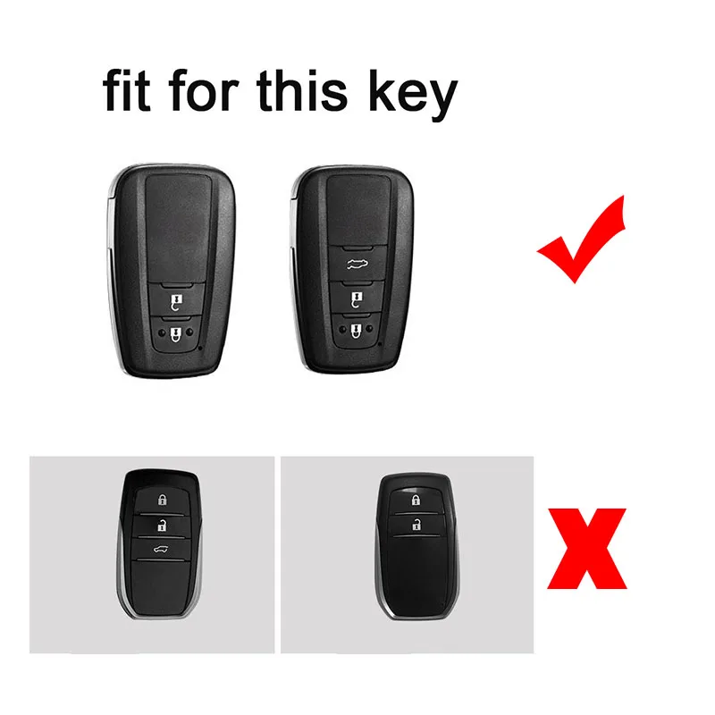 TPU copertura chiave dell'automobile 2 3 caso pulsante per Toyota Camry CHR CH-R Prius Corolla RAV4 Prado 2017 2018 2019 portachiavi senza chiave - H651ca50da54140b88ec4959a98e8e47eB